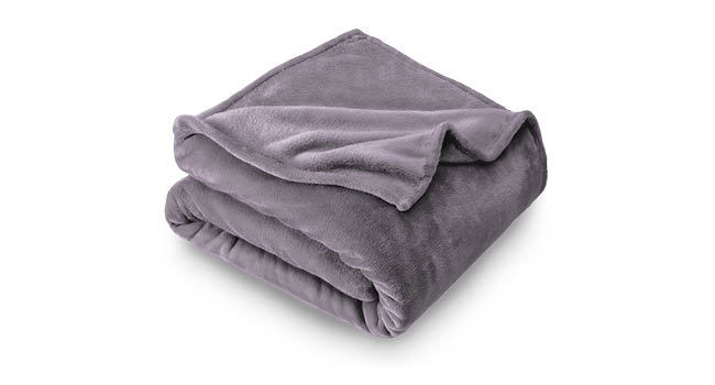 dusty purple microplush blanket