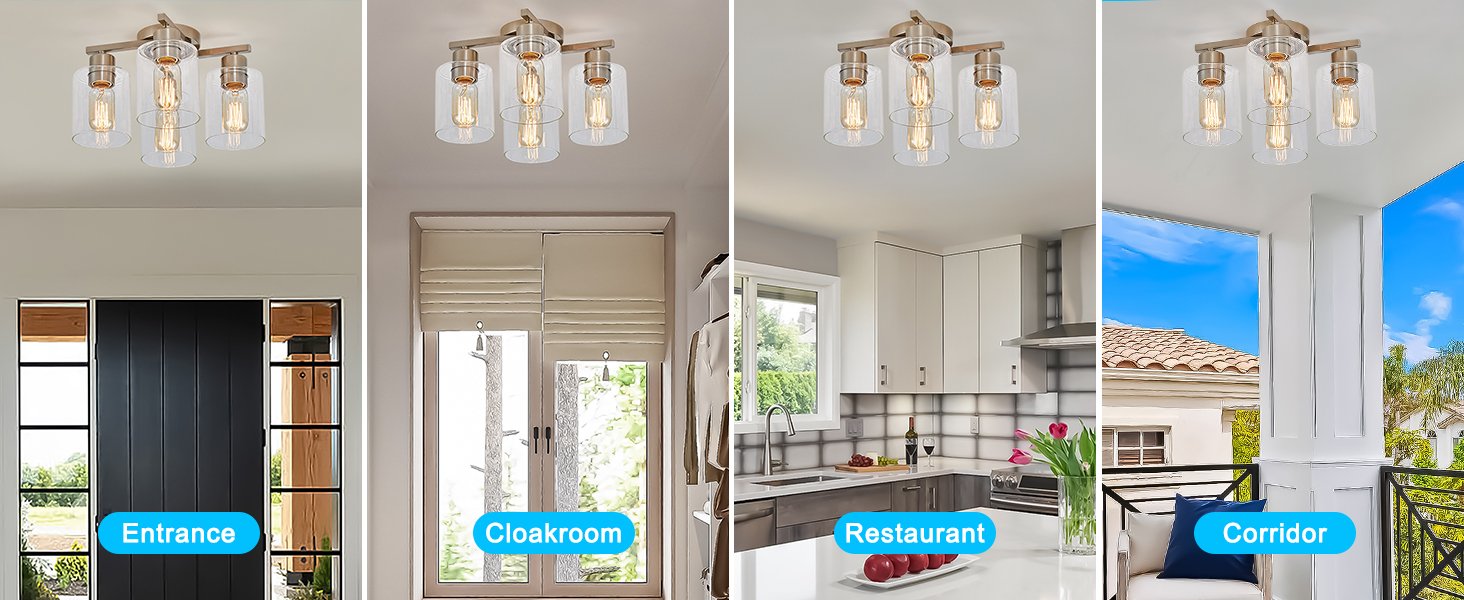 semi flush mount ceiling light