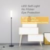 Floor Lamp with Remote Control,Bright Floor Lamps for Living Room/Bedroom/Office, Stepless Adjustable 3000K-6000K Colors and 10-100% Brightness,Standing Light with Foot Switch (Black)