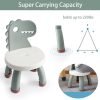 Toddler Chair,Plastic Kids Dino Chair,Sturdy Durable and Lightweight Toddler’s Activity Chairs,Anti-Slip Ergonomic Design Kids Step Stool,Indoor or Outdoor Use for Boys Girls Aged 1+ (Green)