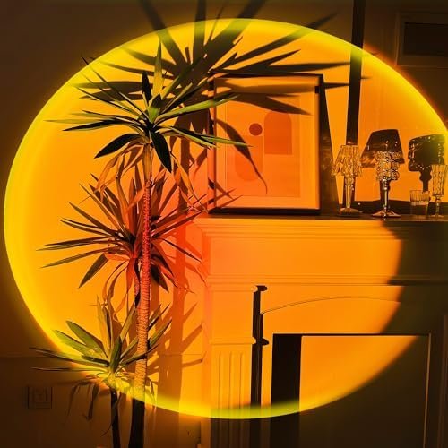 Sunset Lamp Projector, 180 Degree Rotation Sunset Projection Light Led Night Light Floor Lamp with USB Port,Sunset Lamps for Photography Party Bedroom Decor,Christmas Gifts for Women