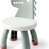 Toddler Chair,Plastic Kids Dino Chair,Sturdy Durable and Lightweight Toddler’s Activity Chairs,Anti-Slip Ergonomic Design Kids Step Stool,Indoor or Outdoor Use for Boys Girls Aged 1+ (Green)