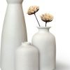 White Ceramic Vase -Set of 3 Boho for Modern Home Decor,Nordic Minimalism Decor Office Entryway Living Room Centerpiece Table Decorations Vases