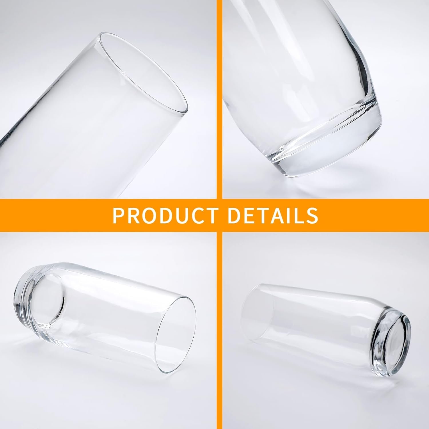 61Ri0ulXHLL._AC_SL1500 18oz Drinking Glasses, Highball Glasses Set of 12,Sutiable for Glasses for Wine, Iced Tea Glasses,Mojito Kit,Cocktails, Drinks, Office, Parties, Weddings and Gifts