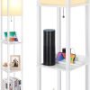 SHINE HAI 3-in-1 Shelf Floor Lamp with 1 USB&Type C&1 AC Outlet, 3-Tiered LED Shelf Lamp, Shelf & Storage Floor Lamp Combination Modern Standing Light