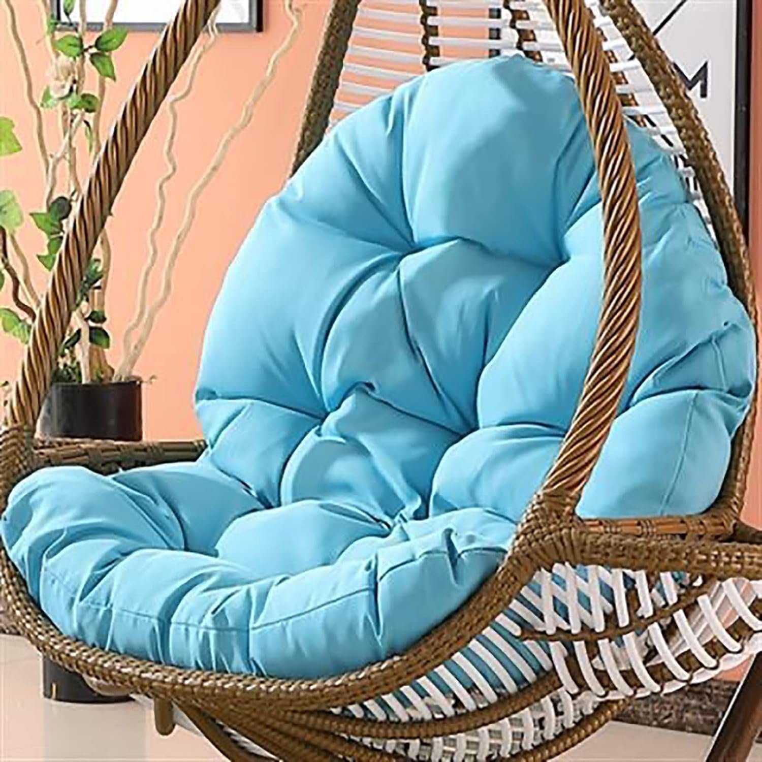 718k0VxAnfL._AC_SL1500 Outdoor Rocking Chair Cushion, Cushion Rocking Chair Recliner Cushion Outdoor Suitable for Front Porch, Living Room, Patio, Garden, Yard Black