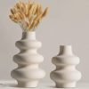 White Ceramic Vase -Set of 3 Boho for Modern Home Decor,Nordic Minimalism Decor Office Entryway Living Room Centerpiece Table Decorations Vases