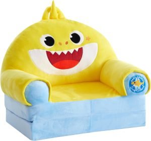 Idea Nuova Baby Shark 2 in 1 Plush Flip Out Sofa Chair