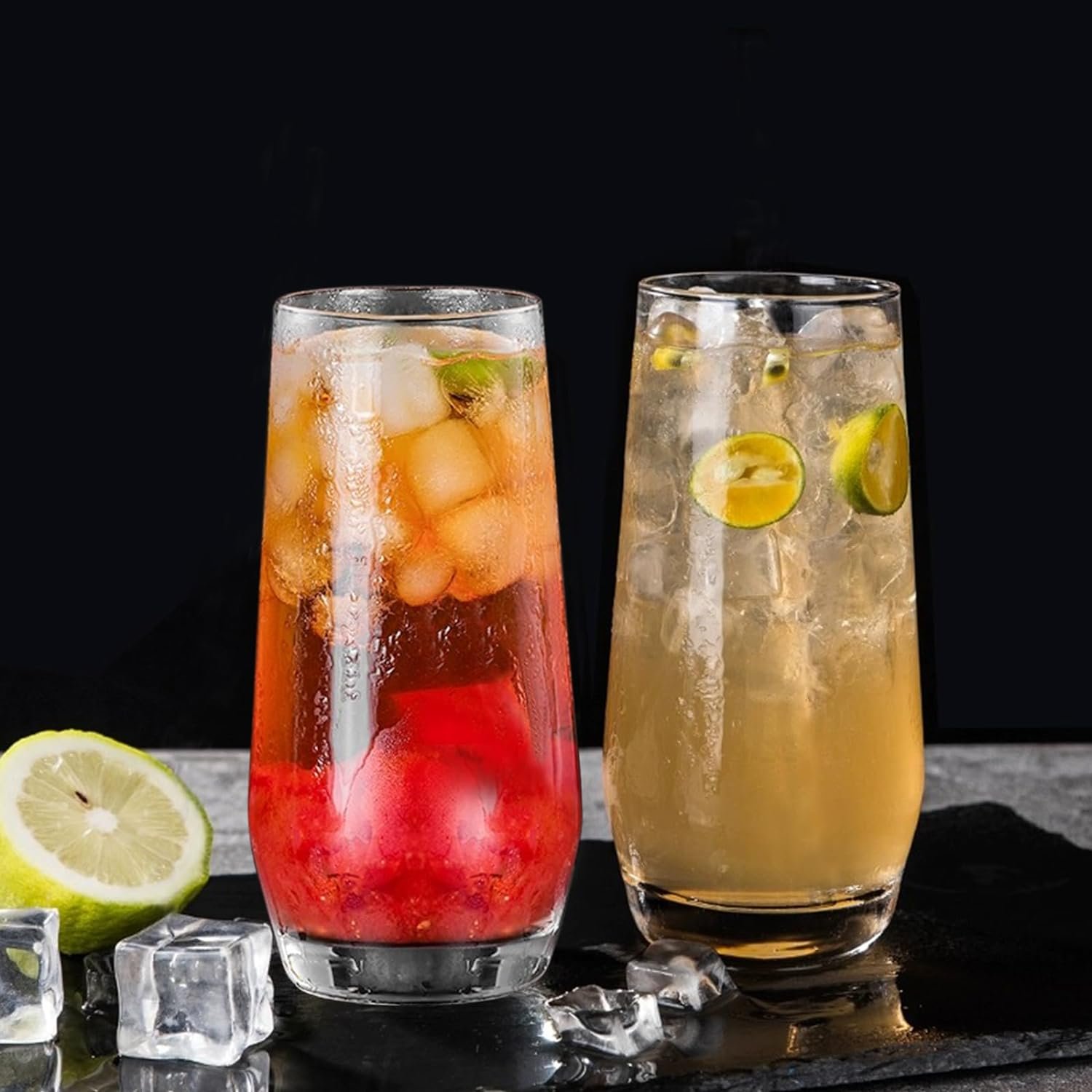 71SKVhYLhzL._AC_SL1500 18oz Drinking Glasses, Highball Glasses Set of 12,Sutiable for Glasses for Wine, Iced Tea Glasses,Mojito Kit,Cocktails, Drinks, Office, Parties, Weddings and Gifts