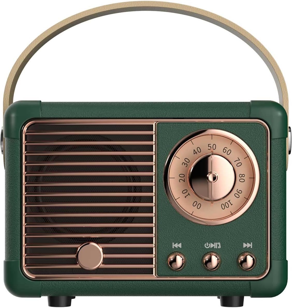 Retro Bluetooth Speaker, Vintage Decor, Mini Wireless Bluetooth Speaker, Cute Old Fashion Style for Kitchen Desk Bedroom Office Party Outdoor Accessories for iPhone Android (Green)
