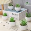 Der Rose Set of 6 Succulents Plants Artificial in Pots Small Fake Plants for Bedroom Aesthetic Living Room Office Shelf Bathroom Decor