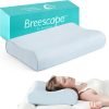 Bedsure Breescape Cervical Neck Pillow for Pain Relief – Contour Memory Foam Pillows for Sleeping, Odorless Ergonomic Pillow Adjustable Orthopedic Neck Support Pillow for Side, Back & Stomach Sleeper