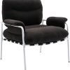 Sherpa Accent Chair, Modern Living Room Chair with Metal Frame Soft Cushion Armchair Comfy Upholstered Single Sofa Chair for Lounge/Bedroom/Reception, Fur Black