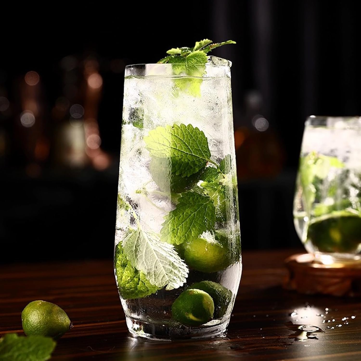 71eCPWi4JOL._AC_SL1500 18oz Drinking Glasses, Highball Glasses Set of 12,Sutiable for Glasses for Wine, Iced Tea Glasses,Mojito Kit,Cocktails, Drinks, Office, Parties, Weddings and Gifts