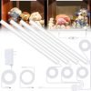 4PCS x 12inch Display Cabinet Lights Warm White, Dimmable LED Shelf Lighting with Memory Function, Bookshelf Lighting, LED Lights for Display Case/Pantry/Closet/Safe, 3000K