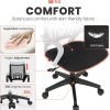 Neo Chair Office Computer Desk Chair Gaming-Ergonomic Mid Back Cushion Lumbar Support with Wheels Comfortable Blue Mesh Racing Seat Adjustable Swivel Rolling Home Executive (Black)