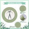 100 Pieces Sage Green Paper Place Mats Sage Round Disposable Table Mats Green Paper Doilies Decorative Placemats for Wedding Banquet Party Home Dining Tableware Decor