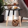 Baxton Studio Obert Two-Tone Black and Oak Brown Finished Wood Coffee Table