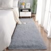 Chicrug Soft Runner Rugs for Bedroom Living Room Plush Fluffy Rug 2×6 Feet, Shag Furry Area Rug Carpet Non Shedding for Nursery Children Kids Girls Room Home Decorative, Grey