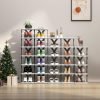 6 Tier Narrow Shoe Rack, Small Stackable Shoe Stand, Space Saving Furniture Shoe Storage Organizer for Entryway, Closet, Vertical Shoe Tower Rack