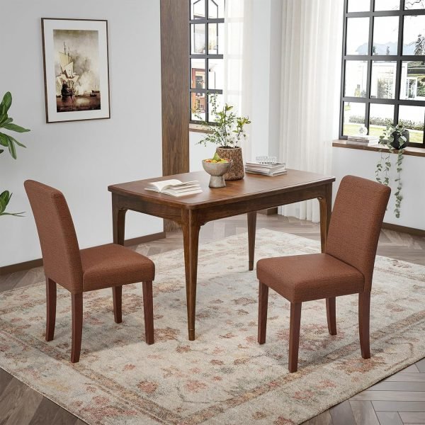 Dining Chairs, Kitchen Chairs Set of 2 with Solid Wood Legs, Armless Upholstered Indoor Kitchen Dining Room Chairs for Dining Room, Kitchen Chairs Parson Chairs