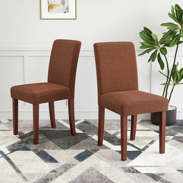 Dining Chairs, Kitchen Chairs Set of 2 with Solid Wood Legs, Armless Upholstered Indoor Kitchen Dining Room Chairs for Dining Room, Kitchen Chairs Parson Chairs