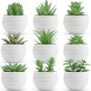 Der Rose Set of 6 Succulents Plants Artificial in Pots Small Fake Plants for Bedroom Aesthetic Living Room Office Shelf Bathroom Decor