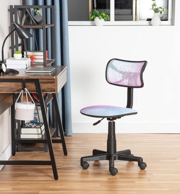 Swivel Mesh Desk Chair, Silver 21D x 21W x 33H in