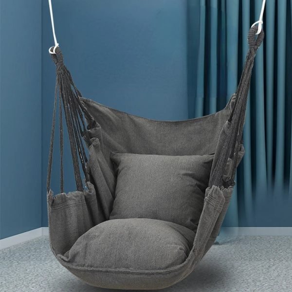 Hanging Swing Canvas Hanging Chair College Student Dormitory Hammock with Pillow Indoor Camping Swing Adult Leisure Chair