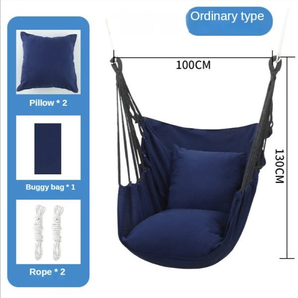 Hanging Swing Canvas Hanging Chair College Student Dormitory Hammock with Pillow Indoor Camping Swing Adult Leisure Chair