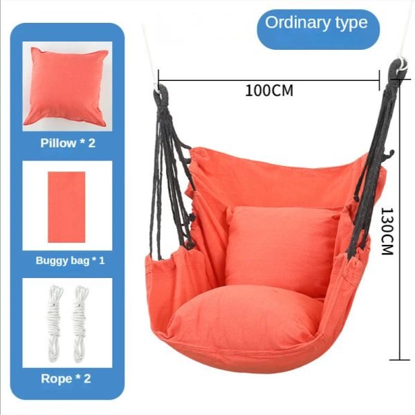 Hanging Swing Canvas Hanging Chair College Student Dormitory Hammock with Pillow Indoor Camping Swing Adult Leisure Chair