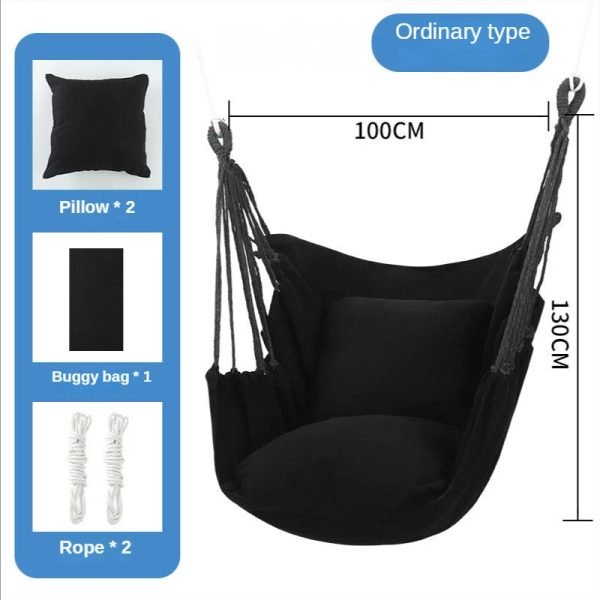 Hanging Swing Canvas Hanging Chair College Student Dormitory Hammock with Pillow Indoor Camping Swing Adult Leisure Chair