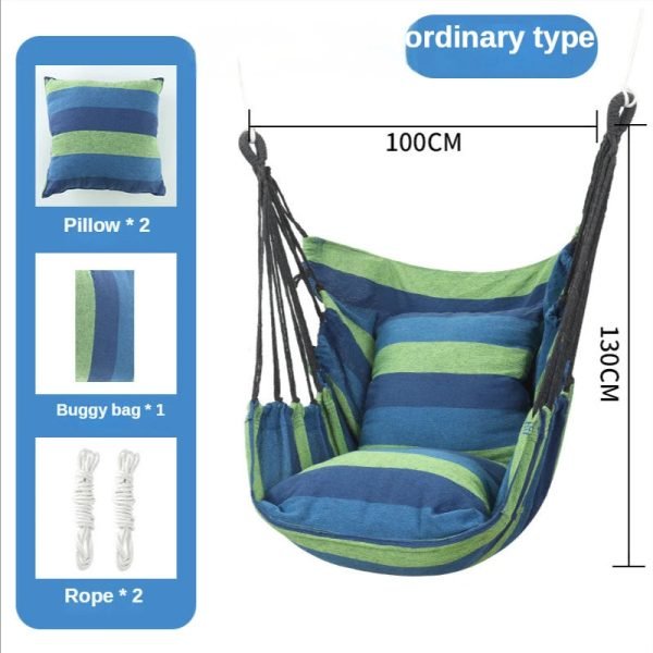 Hanging Swing Canvas Hanging Chair College Student Dormitory Hammock with Pillow Indoor Camping Swing Adult Leisure Chair