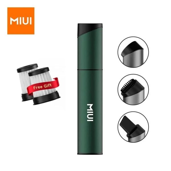 MIUI Mini Portable Vacuum Cleaner Cordless Handheld Vacuum with 3 Suction Heads Easy to Clean for Desktop Keyboard Car USB