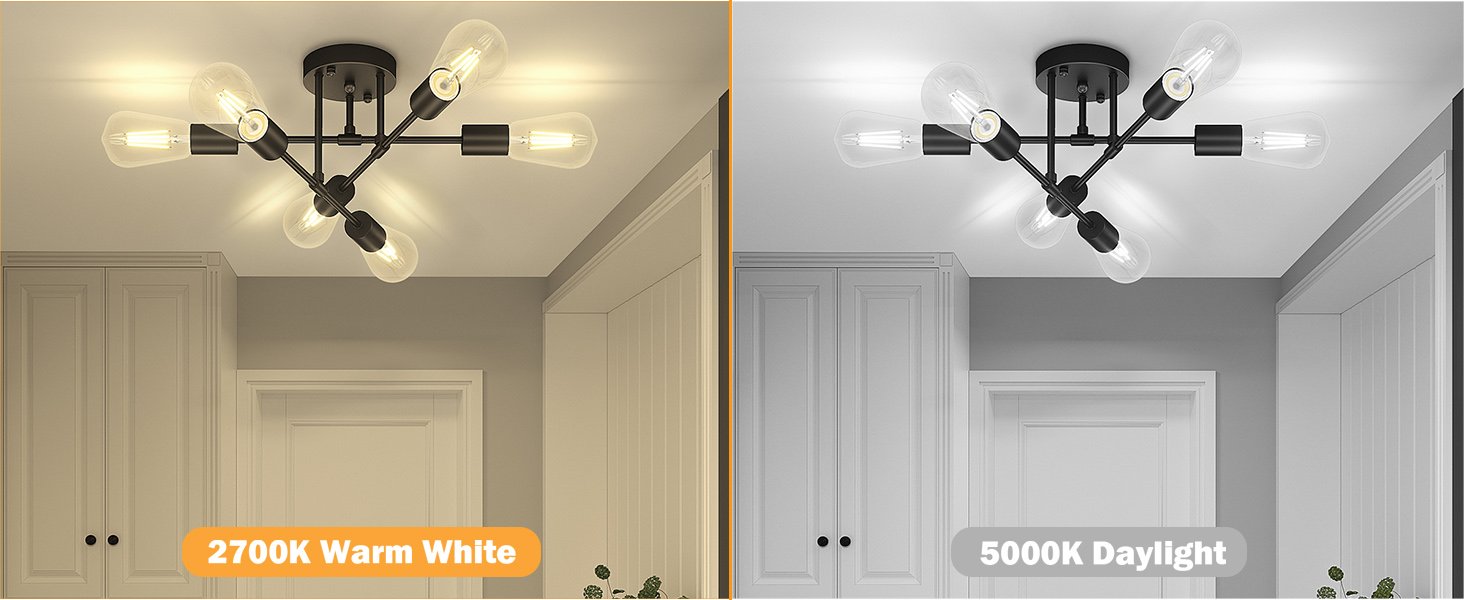 6 Lights Ceiling Lamp for Hallway Foyer Entryway