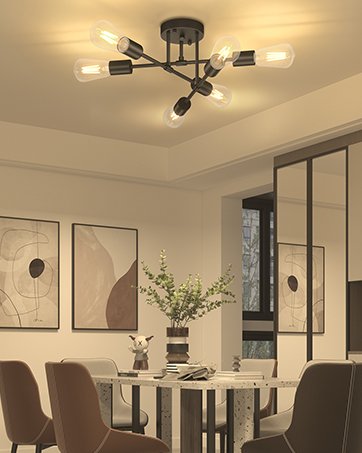 Black Sputnik Chandelier