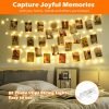 120 LED Photo Clips String Light with Remote, 40FT Fairy Lights with 52 Clear Picture Clips, Timer & 8 Modes USB Powered Copper Wire Lights for Dorm, Bedroom, Christmas, Party (Warm White)