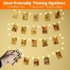 120 LED Photo Clips String Light with Remote, 40FT Fairy Lights with 52 Clear Picture Clips, Timer & 8 Modes USB Powered Copper Wire Lights for Dorm, Bedroom, Christmas, Party (Warm White)